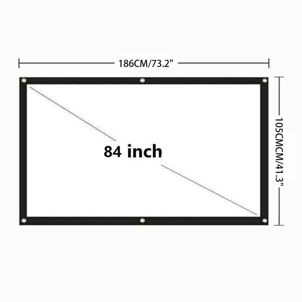 Portable Foldable Projector Screen 16:9 HD Outdoor Home Cinema Theater 3D Movie