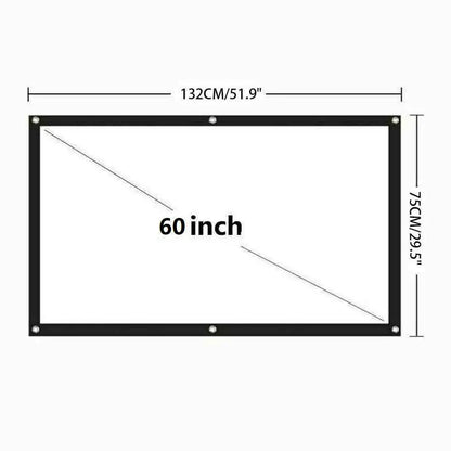 Portable Foldable Projector Screen 16:9 HD Outdoor Home Cinema Theater 3D Movie